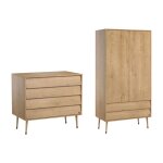 Commode 4 tiroirs et armoire vox bosque bois