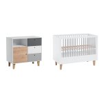 Lit bb et commode  langer vox concept bois