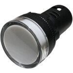 Voyant led blanc 230vca pour armoire �lectrique - �tanche ip67 - per�age 22mm