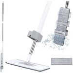 Vtizikl balai microfibre avec essorage int�gr�, balai serpill�re professionnel avec 137cm poign�e, serpill�re ...