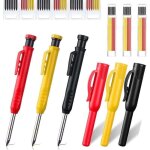 Vtizikl crayon de charpentier automatique avec taille - crayon, 3 crayons de charpentier solides et 36 ...