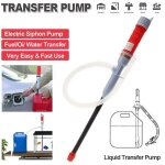 Vtizikl electrique pompe � siphon de transfert batterie liquide l'eau pompe � piles tuyau de siphon essence ...