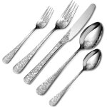 Vtizikl ensemble d'argenterie 20 pi�ces, service de couverts en acier inoxydable pour 4 personnes, motif ...