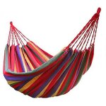 Vtizikl hamac portable en toile de parachute, hamac de jardin en coton respirant, portable pour les voyages ...