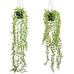Vtizikl plantes artificielles suspendues avec pots de fleurs, adapt�es aux �tag�res, bureaux, d�coration ...