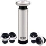 Vtizikl pompe � vide wine saver avec 4 bouchons de bouteille de vin, acier inoxydable