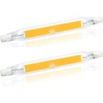 Vtizikl r7s 78 mm led 5 w blanc chaud 3000 k, r7s cob led lin�aire remplacer crayon halog�ne 40 w 50 ...