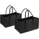 Vtizikl sacs fourre - tout en feutre noir pieces pour faire les courses, ranger le bois de chauffage, ...