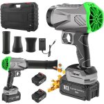 Vtizikl souffleur de feuilles sans fil 21v, 216km / h souffleur � feuilles avec 2 batterie 830 m� / h, ...