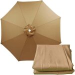 Vtizikl toile de remplacement pour parasol / 3m, 6 baleines, housse de parasol de rechange, tissu de ...