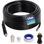 Vtizikl tuyau de vidange 15 m, karcher furet, compatible avec les nettoyeurs haute pression karcher k2, ...