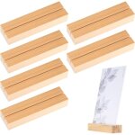 Vwoqiy 6 pices titulaire en bois, porte - cartes en bois, supports cartes mariage pour numros de table ...