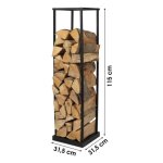 Wadiga - porte buches vertical en métal 'loft & wood' - noir - l 31, 5 x l 31, 5 x h 115 cm - livraison ... Wadiga - porte buches vertical en métal 'loft & wood' - noir - l 31, 5 x l 31, 5 x h 115 cm - livraison ...