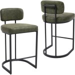 Wahson lot de 2 tabourets de bar modernes en cuir, synthtique avec dossier, pais et rembourrs, chaise ...