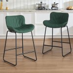 Wahson lot de 2 tabourets de en cuir pu, chaise de bar pour bar et cuisine, tabourets de bar moderne ...