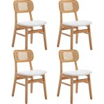 Wahson lot de 4 chaises en cuir pu, chaises salle à manger en bois chaise rotin chaise de cuisine confortable ... Wahson lot de 4 chaises en cuir pu, chaises salle à manger en bois chaise rotin chaise de cuisine confortable ...
