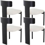Wahson chaises de salle � manger lot de 4 en tissu chenille, chaise de cuisine moderne avec dossier - ...