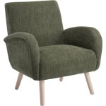 Wahson office chairs ? fauteuil relax en chenille vert ? dossier large et accoudoirs confortables ? coussin ...