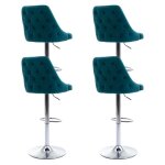 Wahson office chairs - lot de 4 tabouret de bar en velours chaises hautes de bar r�glable avec dossier ...