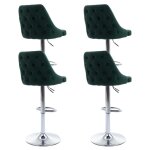 Wahson office chairs - lot de 4 tabouret de bar en velours chaises hautes de bar rglable avec dossier ...