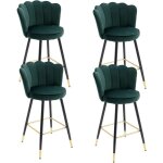Wahson office chairs - lot de 4 tabouret de bar en velours chaise de bar velours avec pieds en métal ... Wahson office chairs - lot de 4 tabouret de bar en velours chaise de bar velours avec pieds en métal ...