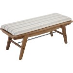 Chairus banc ottoman vintage banquette bout de lit en lin, kaki