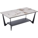 Wahson office chairs - chairus table basse rectangulaire avec plateau marbr et pieds en mtal, table ...