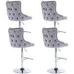 Wahson office chairs - chaise de bar lot de 4 chaise haute bar tabouret velours chaise haute cuisine ...