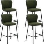 Wahson office chairs - tabouret bar lot de 4 chaise de bar moderne avec dossier confortable chaise haute ...