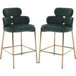 Wahson office chairs - chaise de bar en velours tabouret de bar moderne pied dor, chaise bar lot de ...
