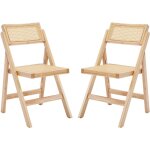 Chaises de salle à manger bois lot de 2 chaise rotin sans accoudoirs chaise pliante en bois et rotin ... Chaises de salle à manger bois lot de 2 chaise rotin sans accoudoirs chaise pliante en bois et rotin ...