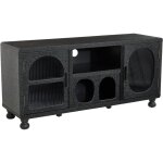 Wahson office chairs - wahson buffet de rangement avec 4 compartiments, buffet bas avec 2 portes en verre, ...