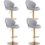 Wahson office chairs - tabouret de bar lot de 4 chaise de bar rglable tabourets hauts avec dossier pour ...