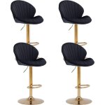 Wahson office chairs - tabouret de bar lot de 4 chaise de bar rglable tabourets hauts avec dossier pour ...