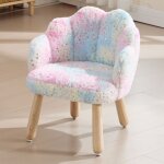 Wahson petite chaise enfant en fausse fourrure, fauteuil enfant fille avec dossier en pétale, tabouret ... Wahson petite chaise enfant en fausse fourrure, fauteuil enfant fille avec dossier en pétale, tabouret ...