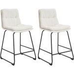 Wahson tabouret de bar lot de 2 chaise haute cuisine en fausse fourrure avec coussin confortable, pied ... Wahson tabouret de bar lot de 2 chaise haute cuisine en fausse fourrure avec coussin confortable, pied ...