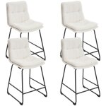 Wahson office chairs - wahson tabouret de bar lot de 4 chaise haute cuisine en fausse fourrure avec coussin ...