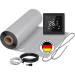 Chauffage au sol électrique pour pvc, parquet stratifié, vinyle warmon alu 150 w / m² + thermostat s ... Chauffage au sol électrique pour pvc, parquet stratifié, vinyle warmon alu 150 w / m² + thermostat s ...