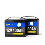 Batterie au lithium lifepo4 12v 100ah(1280wh) remplacement agm cellules ev grade a + avec bms 100a int�gr� ...