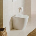 Wc monobloc en céramique blanche sans rebord 36x53 cm - ona roca Wc monobloc en céramique blanche sans rebord 36x53 cm - ona roca