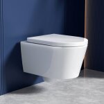 Wc suspendu sans bordure de vidange, cuvette de toilette et chasse d'eau silencieuse, cuvette de toilette ... Wc suspendu sans bordure de vidange, cuvette de toilette et chasse d'eau silencieuse, cuvette de toilette ...