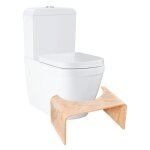 Grohe - wc  poser sans bride euro ceramic + tabouret physiologique bois