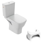 Jacob delafon - wc  poser sans bride struktura + abattant + tabouret physiologique blanc