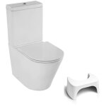 Jacob delafon - wc au sol sans bride rodin + sortie vario + tabouret physiologique blanc Jacob delafon - wc au sol sans bride rodin + sortie vario + tabouret physiologique blanc