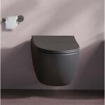 Wc suspendu sento avec si�ge softclose inclus - couleur : noir mat