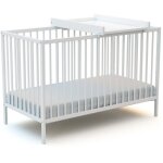 Webaby - lit bb 60 x 120 cm avec plan  langer - blanc
