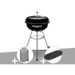Weber - barbecue compact kettle 47 cm + housse + plancha Weber - barbecue compact kettle 47 cm + housse + plancha