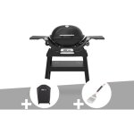 Weber - barbecue  gaz q 1200n noir avec pied + housse + spatule