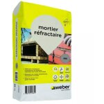 Weber saint gobain - mortier rfractaire, rsiste aux hautes tempratures 25 kg - weber