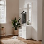 Webmarketpoint - image41b meuble d'entre blanc avec miroir